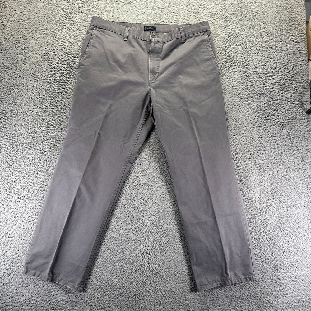 Dockers Pant Men's 38x29 Gray Cotton Chino Straight Leg Business Preppy Career